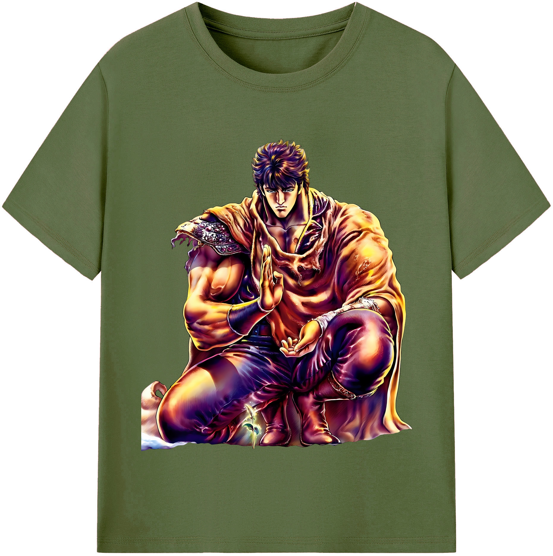 （画像用） 北斗の拳 Fist of the North Star 綿100％半袖Tシャツ（フロントプリント）